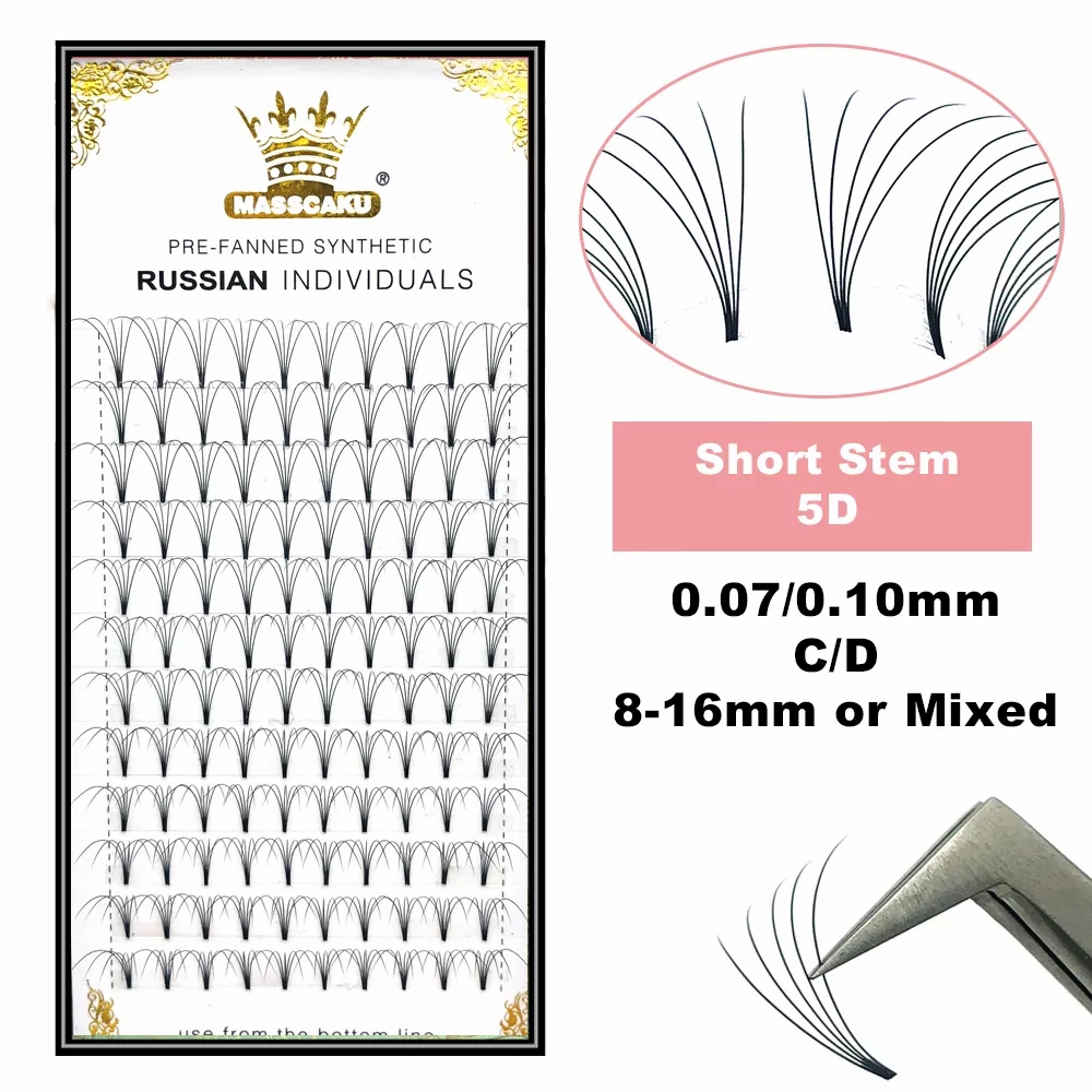 Eyelash Extension Or Extensions - MASSCAKU Premade Russo Volume Stelo Corto