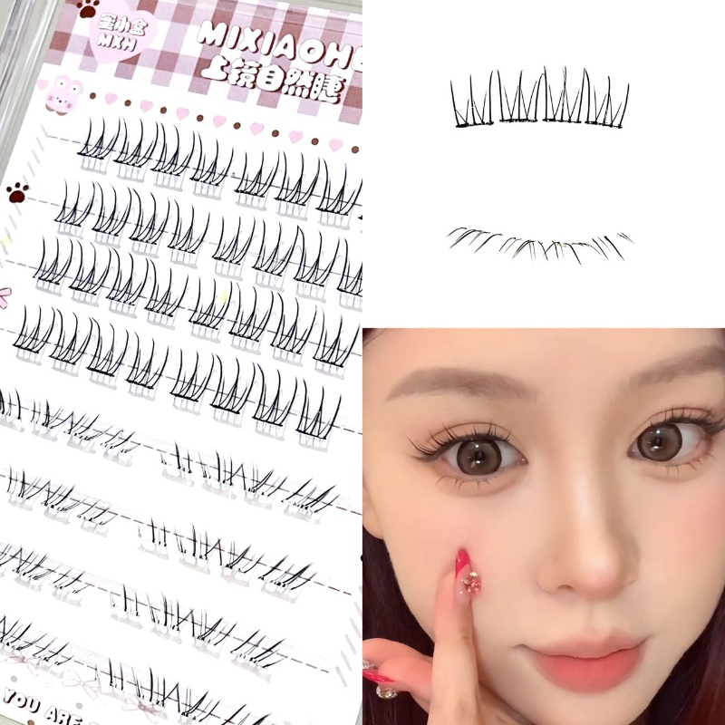 Eyelash Extension Natural - Mixiaohe Ciglia Finte Superiori Trasparenti Effetto