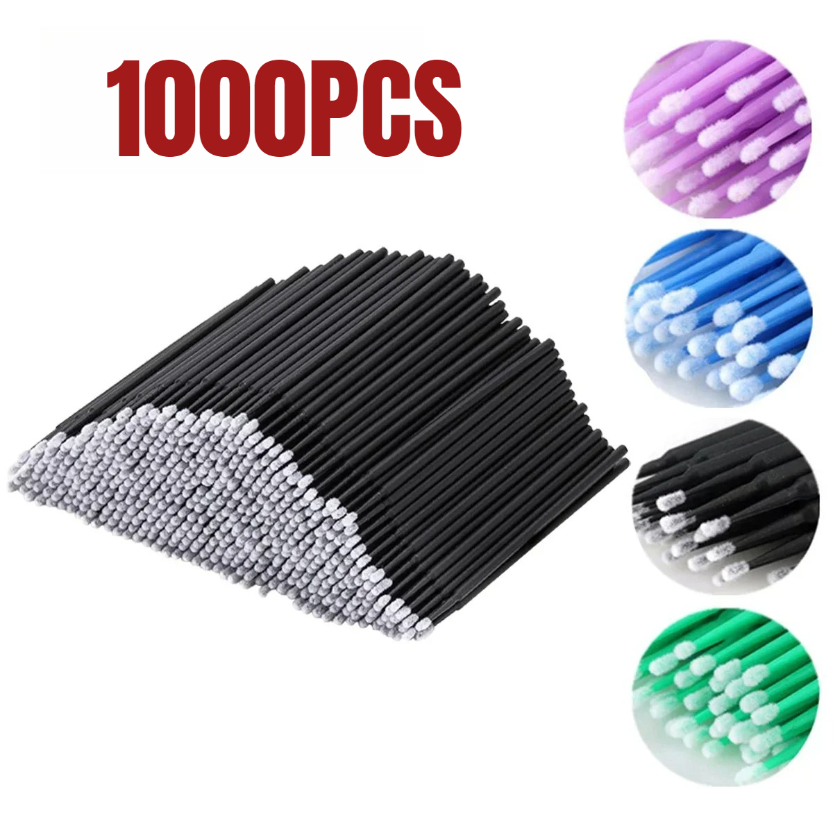 Eyelash Extension Remover - 1000/500PCS Spazzola per la pulizia delle