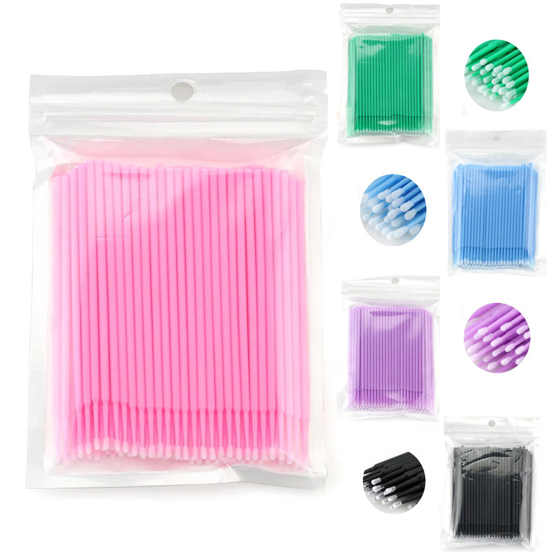 Eyelash Extension Remover - 50/100PCS Micro Spazzole Usa E Getta