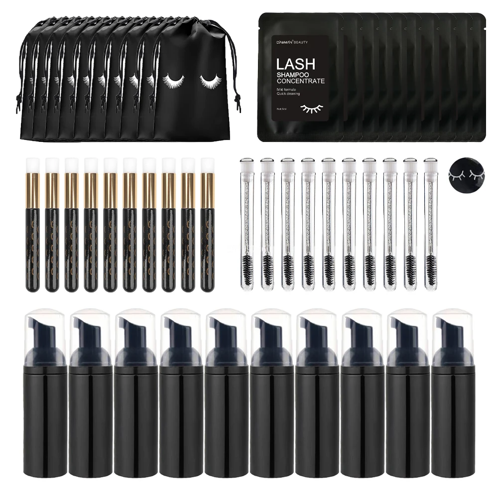 Eyelash Extension Wash Kit - 50/25 pezzi rimozione estensione ciglia con